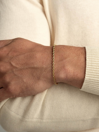 ROPE BRACELET 3MM | UNISEX | SILVER
