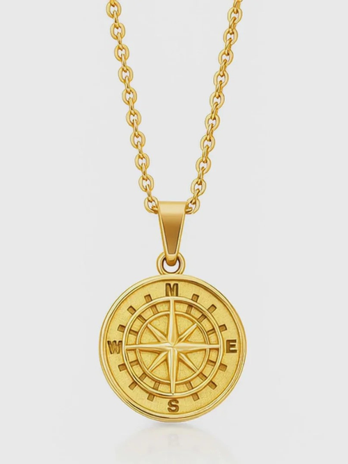 COMPASS PENDANT | UNISEX | GOLD
