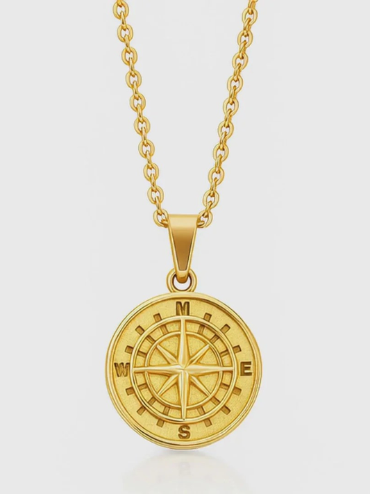 COMPASS PENDANT | UNISEX | GOLD