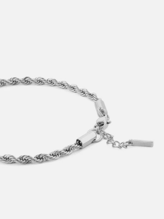 ROPE BRACELET 3MM | UNISEX | SILVER