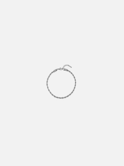 ROPE BRACELET 3MM | UNISEX | SILVER