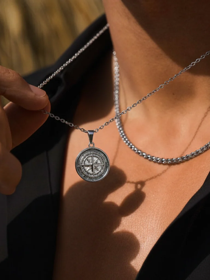 COMPASS PENDANT | UNISEX | SILVER