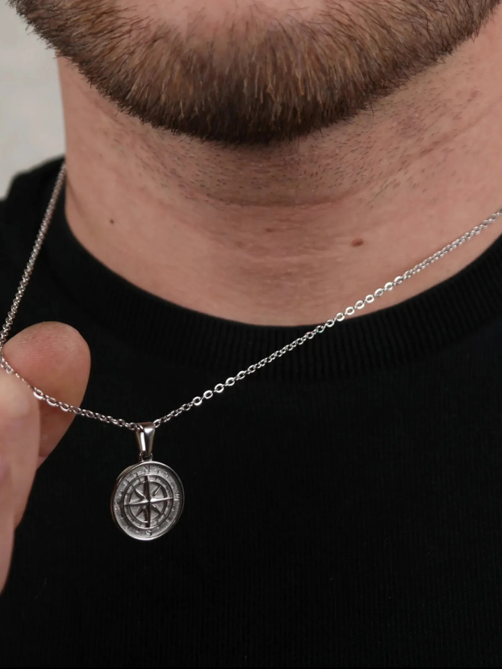 COMPASS PENDANT | UNISEX | SILVER