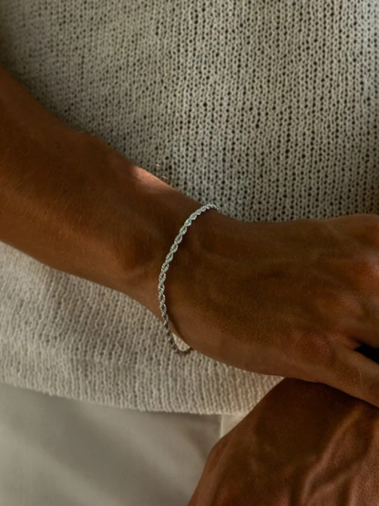 ROPE BRACELET 3MM | UNISEX | SILVER