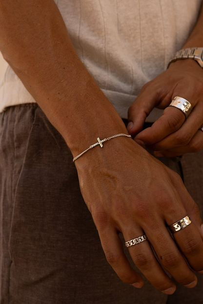 CROSS BRACELET UNISEX | SILVER | BESTSELLER