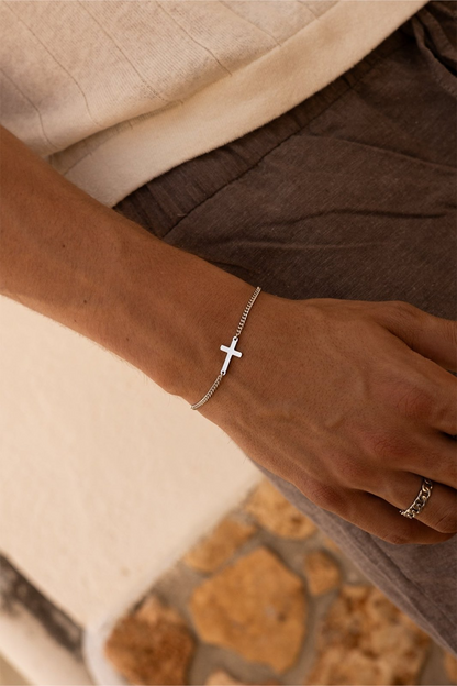 CROSS BRACELET UNISEX | SILVER | BESTSELLER