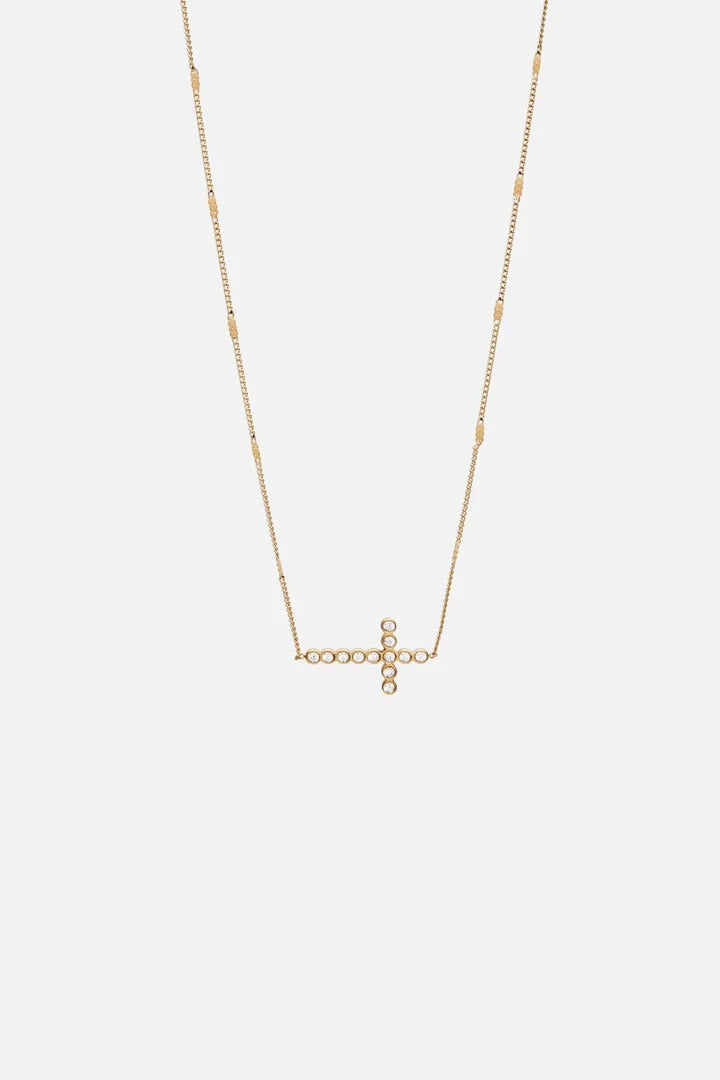 WOMAN | CROSS NECKLACE | GOLD
