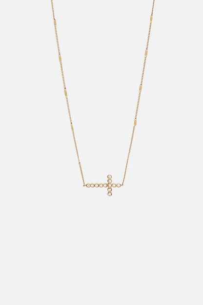 WOMAN | CROSS NECKLACE | GOLD