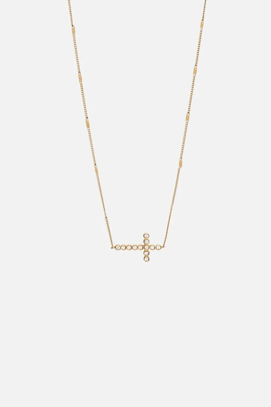 WOMAN | CROSS NECKLACE | GOLD
