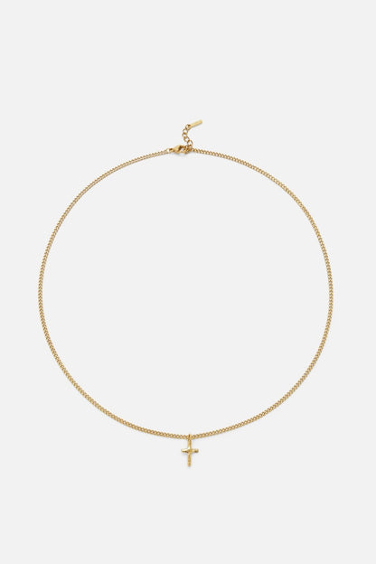 HAMMERED CROSS NECKLACE | GOLD | UNISEX