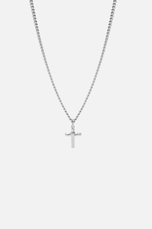 HAMMERED CROSS NECKLACE | SILVER | UNISEX