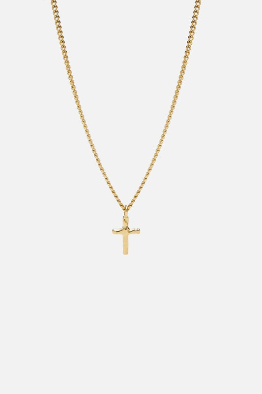 HAMMERED CROSS NECKLACE | GOLD | UNISEX