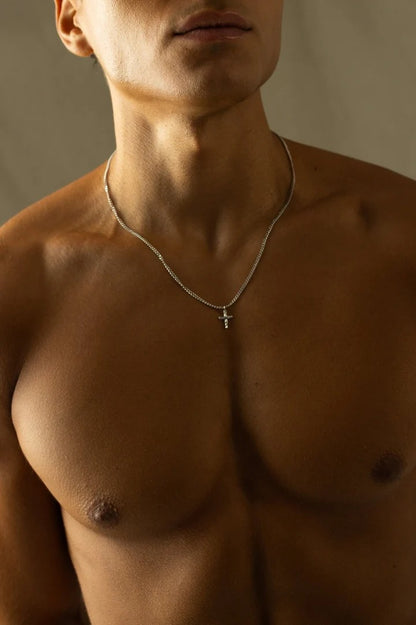 HAMMERED CROSS NECKLACE | GOLD | UNISEX